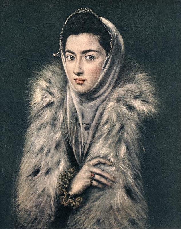 GRECO, El Lady with a Fur sfhg France oil painting art